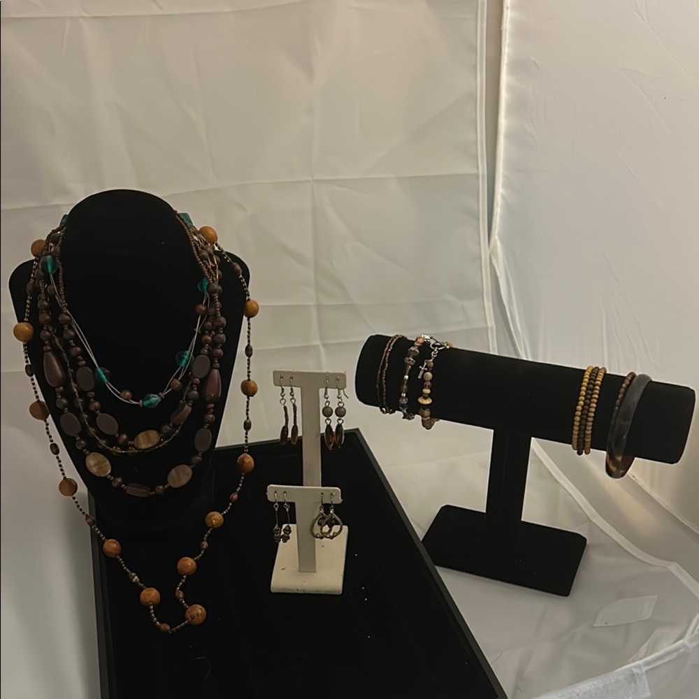 Pretty in Brown Jewelry Lot